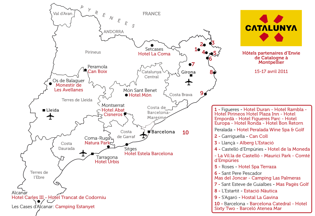 Catalogne Tourisme Carte