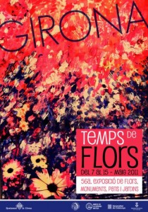 Affiche Temps de Flors 2011 (copyright Roser Capdevila i Laura López - Cultura Audiovisual - IES S. Sobrequés ) Affiche du Temps des Fleurs 2011 à Gérone