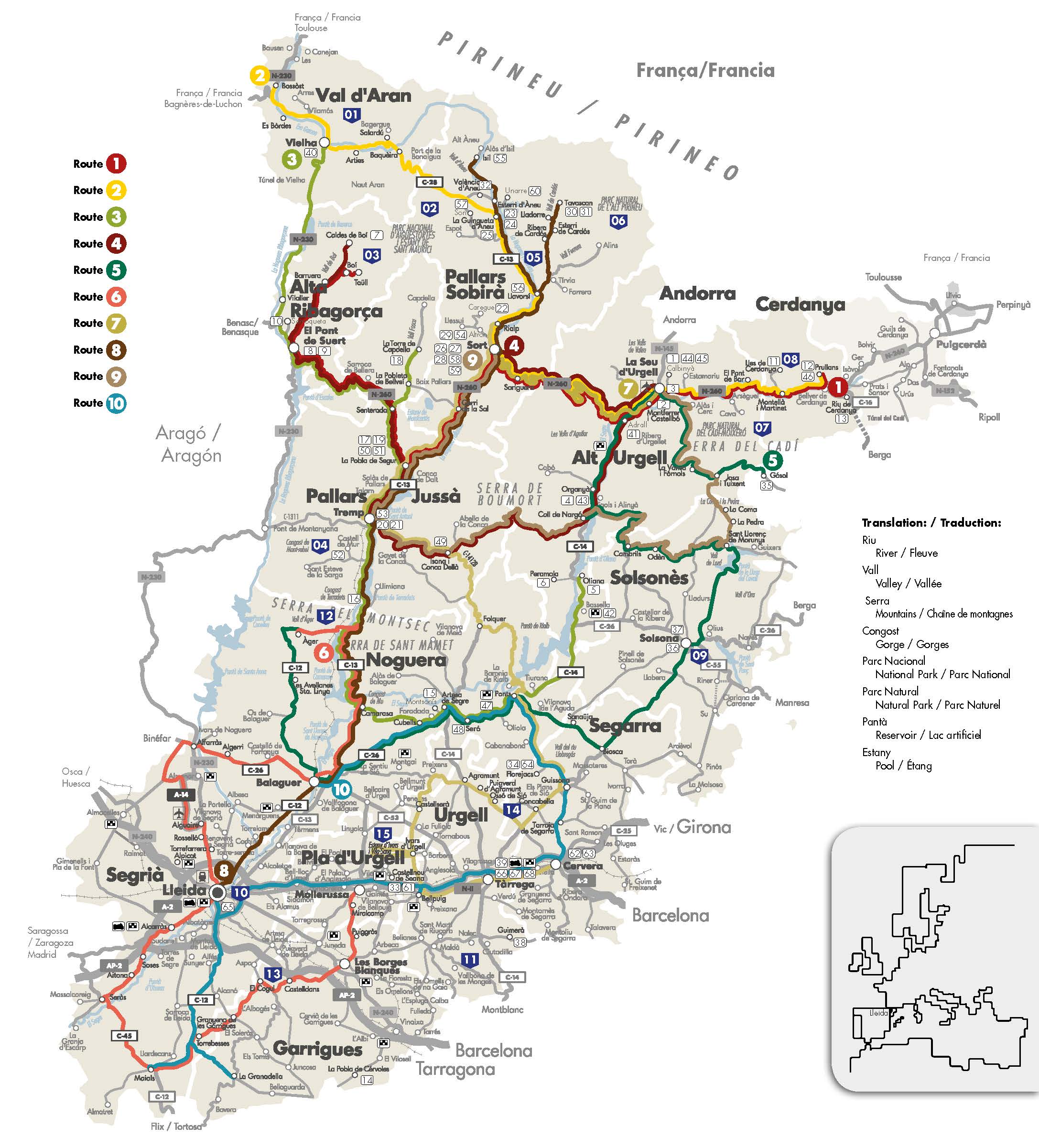 © Les routes de moturisme en terres de Lleida