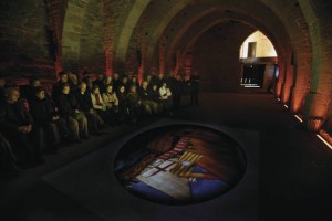 Projection dans le cloître de Sant Benet de Bages
