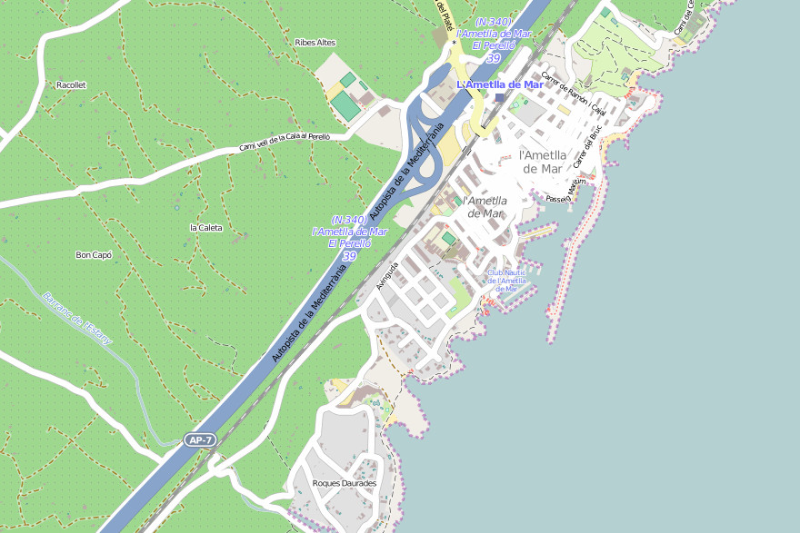 Carte de Ametlla de Mar - © osm