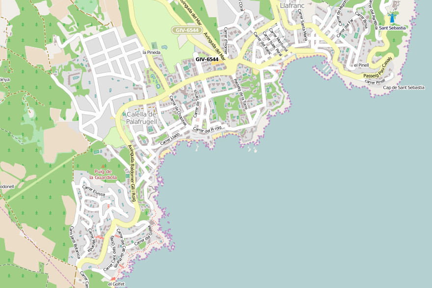 Carte de Calella de Palafrugell - © osm