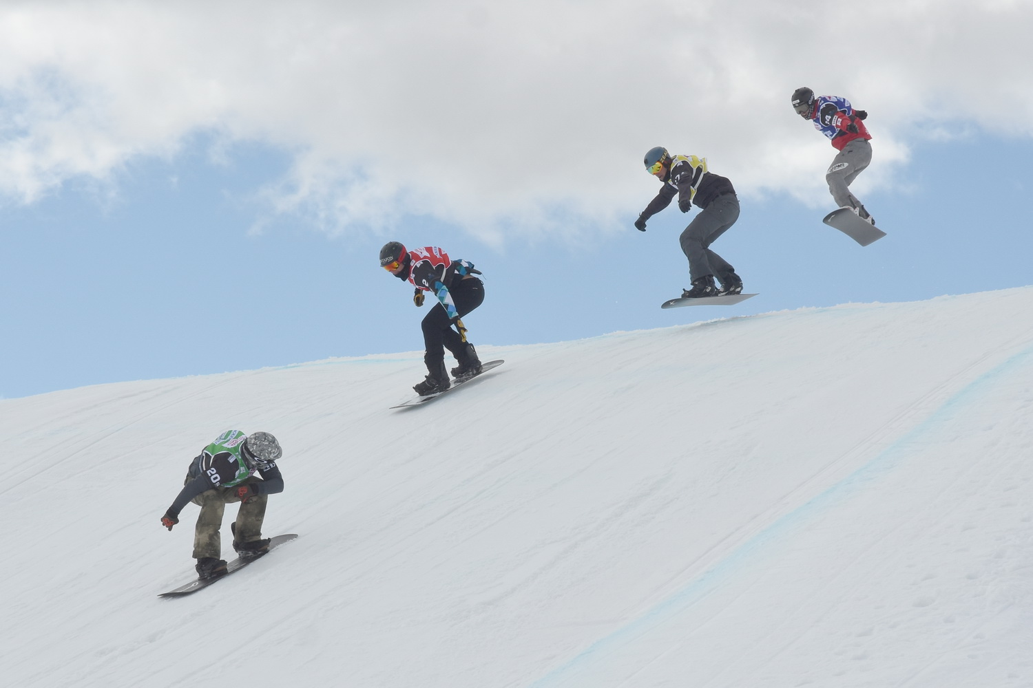 Compétition de snowboard 