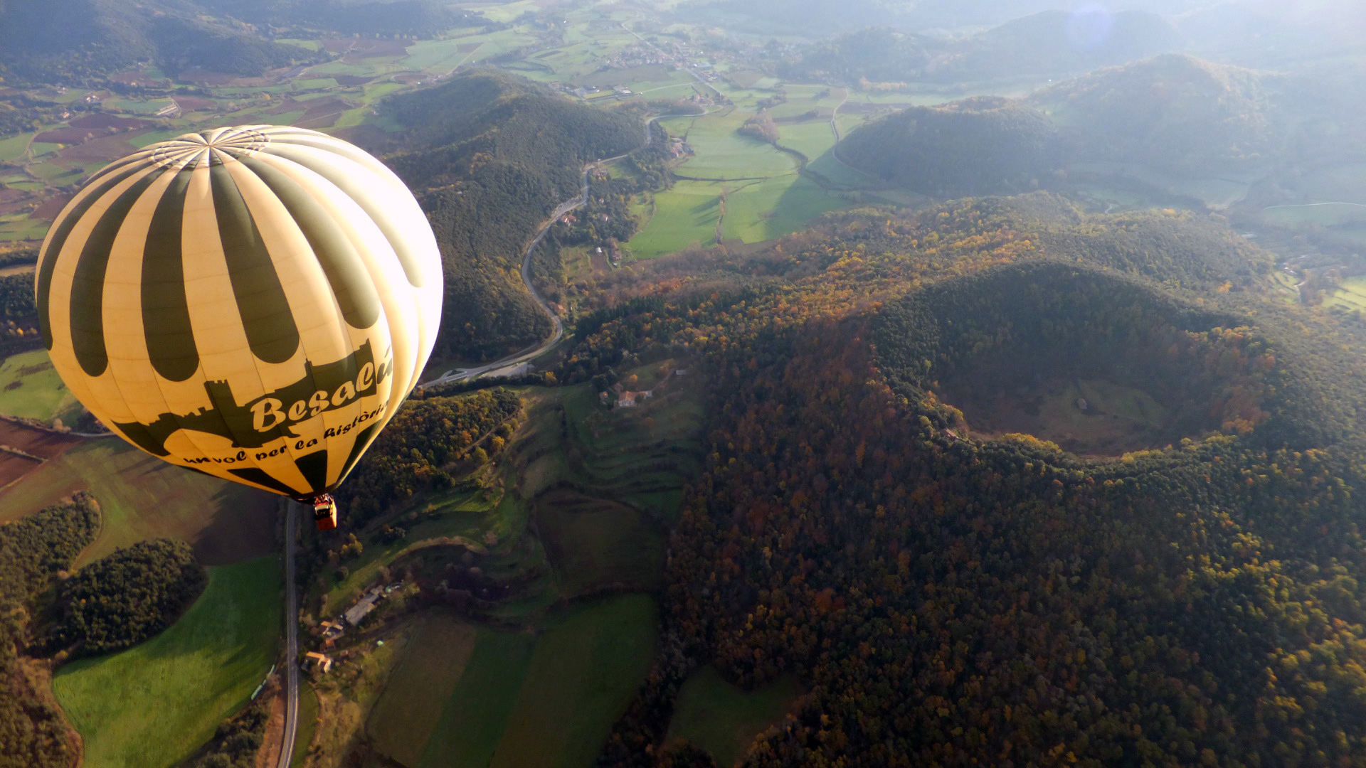 Vol en Montgolfière au-dessus de la Zone Volcanique de la Garrotxa