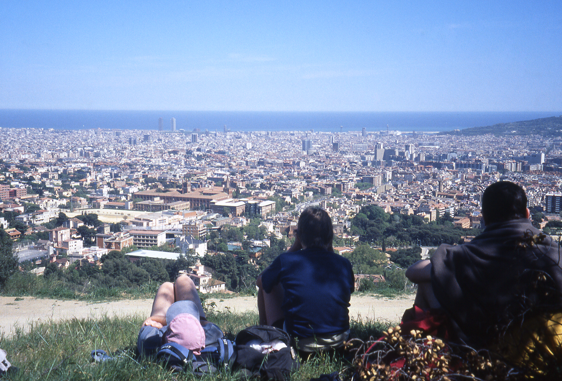 Vue du Cami de les Aigues de Collserola sur Barcelone