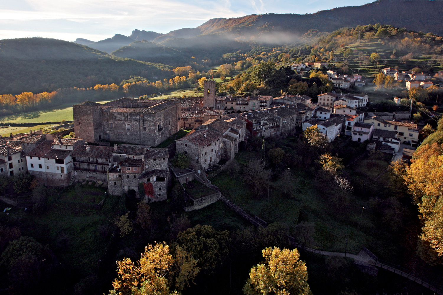 Santa Pau, vista aèria © Turisme Garrotxa