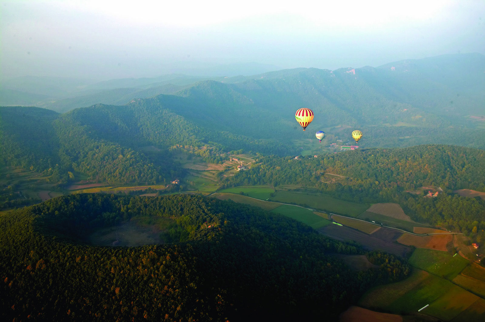 Montgolfières au dessus d'Olot