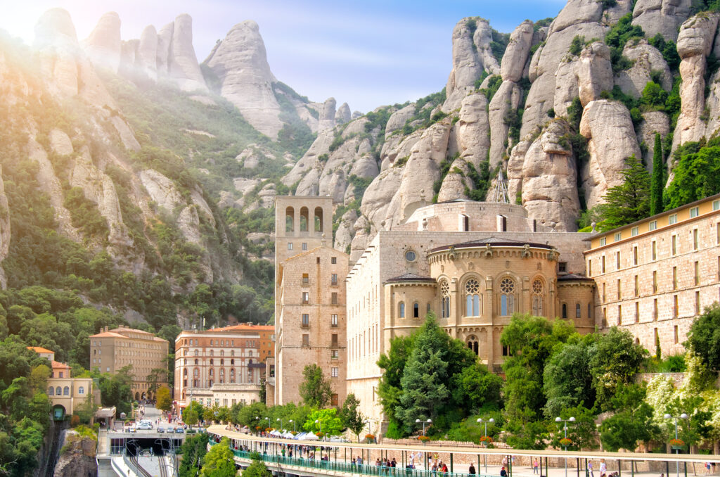 Montserrat Monastery, Catalonia, Spain. Santa Maria De Montserra