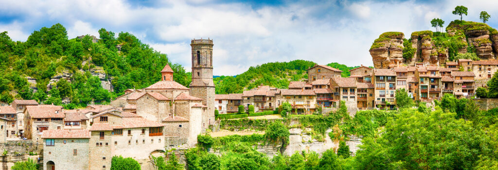 Rupit, A Medieval Village In The Middle Of Nature. Catalonia, Os